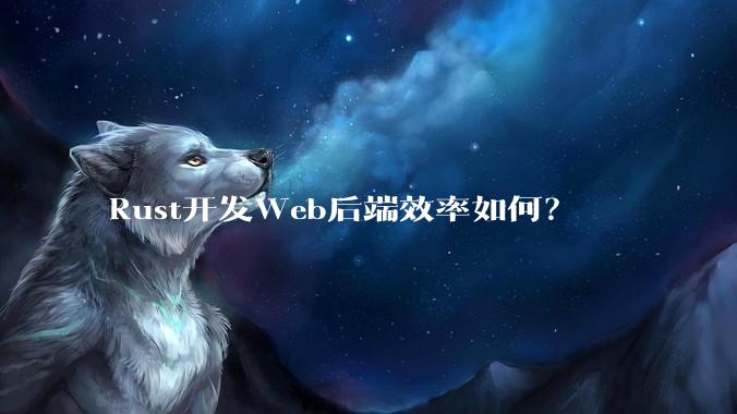 Rust开发Web后端效率如何？